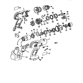 Unit Parts Diagram and Parts List for DW953-TY2  DeWALT Drill