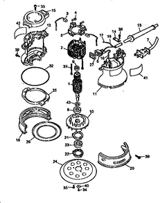 Unit Parts Diagram and Parts List for D420-4  DeWALT Sander