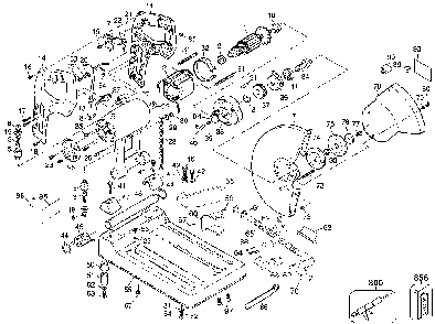 Exploded Diagram A Diagram and Parts List for D870-04 Type 3 DeWALT Chop Saw