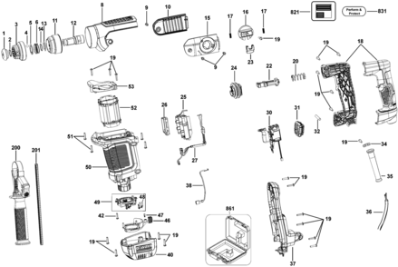 Part Location Diagram of N514338 DeWALT CIRCLIP