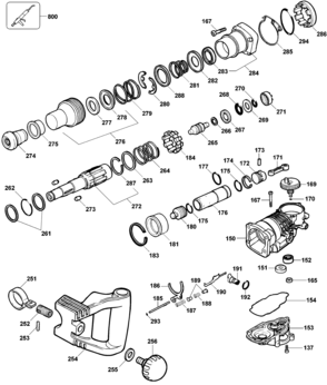 Page B Diagram and Parts List for D25830K 1 DeWALT Hammer