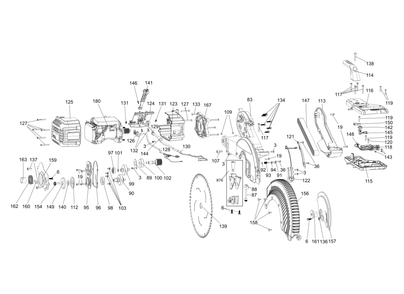 Exploded Diagram D Diagram and Parts List for DHS790 Type 21 DeWALT Table Saw