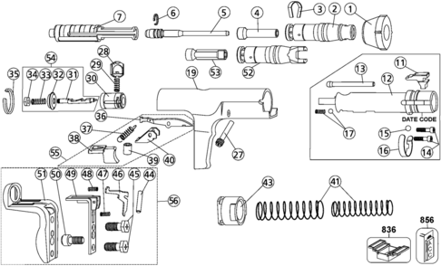 Part Location Diagram of 52106-PWR DeWALT PISTON RING