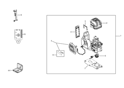 Exploded Diagram A Diagram and Parts List for DCLE34520GB Type 3 DeWALT Laser Level