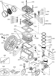 Page A Diagram and Parts List for K15A-8P Type 1 DeWALT Compressor