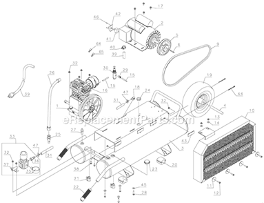 Page B Diagram and Parts List for K15A-8P Type 1 DeWALT Compressor