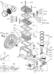 Page A Diagram and Parts List for K15A-8P Type 2 DeWALT Compressor