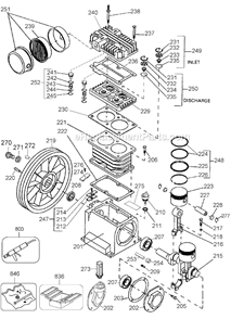 Page A Diagram and Parts List for K5HGA-8P Type 1 DeWALT Compressor