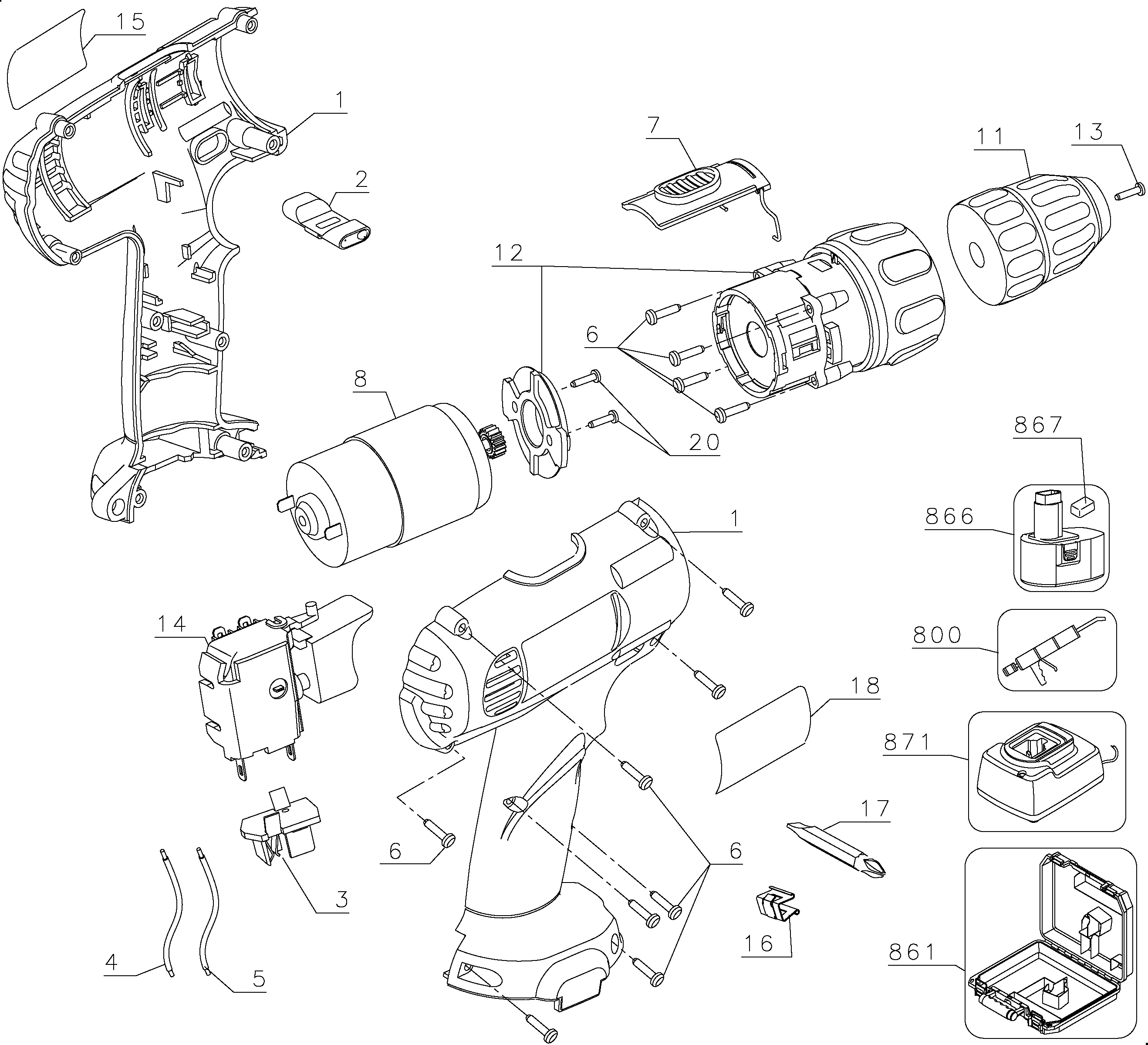 Page A Diagram and Parts List for DW907K-2 1 DeWALT Boring Machine