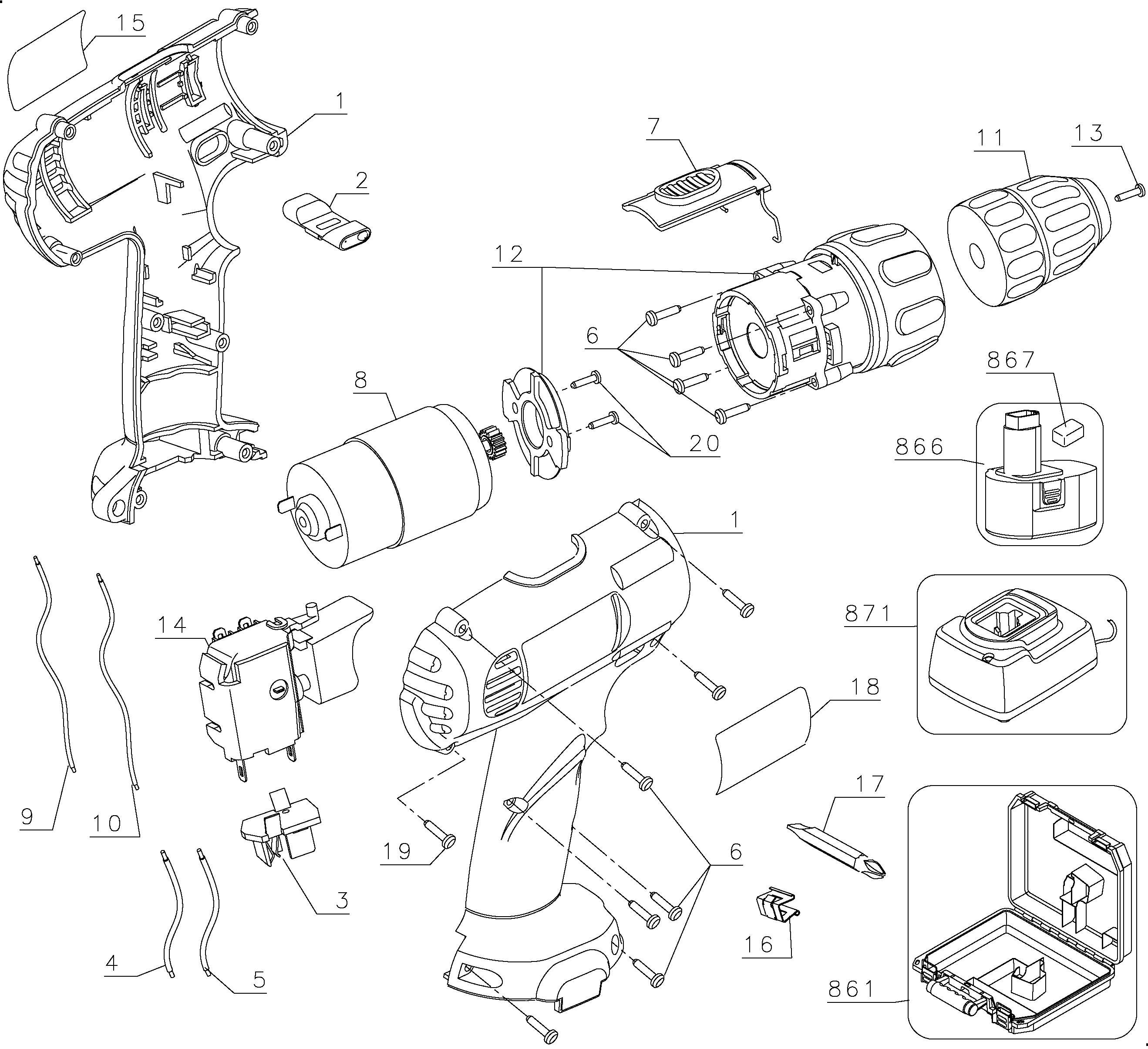 Page A Diagram and Parts List for DW926K-2 1 DeWALT Boring Machine