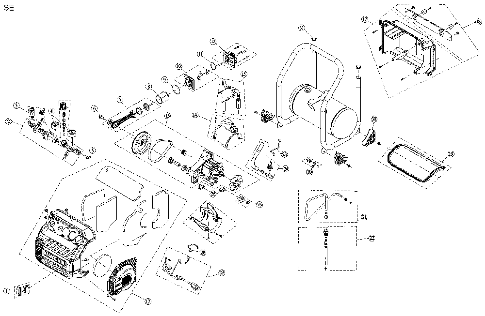 Page A Diagram and Parts List for DWFP55130 Type 1 DeWALT Compressor