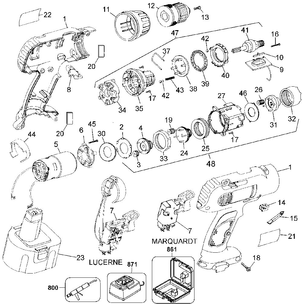 Page A Diagram and Parts List for DW953K-2 1 DeWALT Boring Machine