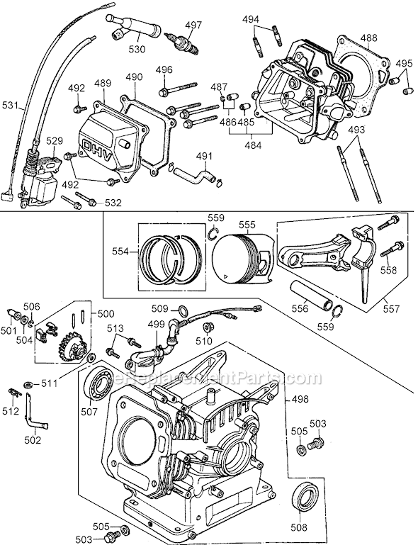 Page B Diagram and Parts List for K5HGA-8P Type 1 DeWALT Compressor