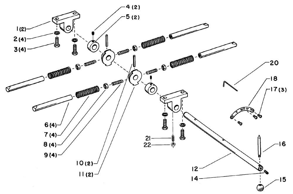 Fig-0 Diagram and Parts List for 22-803 Type-1 Delta Table Saw Accessories