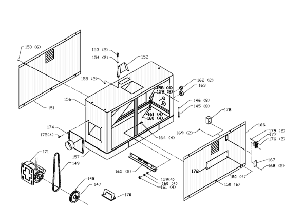Delta 37-350a Type-1 Diagram and Parts List for 37-350A Type-1 Delta Planer Jointer