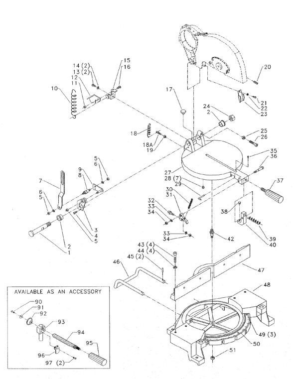 Delta 36-090 Diagram and Parts List for 36-090  Delta Saw