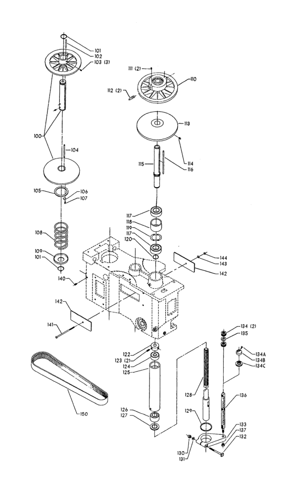 Delta Dp14 Diagram and Parts List for DP14  Delta Drill Press