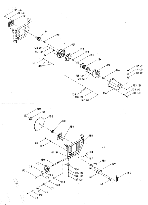Delta 36-285 Diagram and Parts List for 36-285  Delta Saw