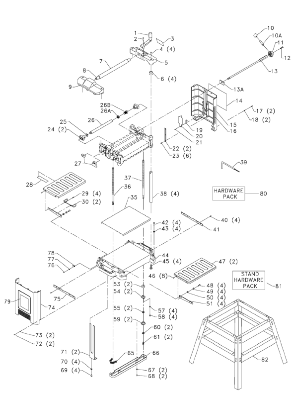 Delta Tp400ls Diagram and Parts List for TP400LS  Delta Planer Jointer