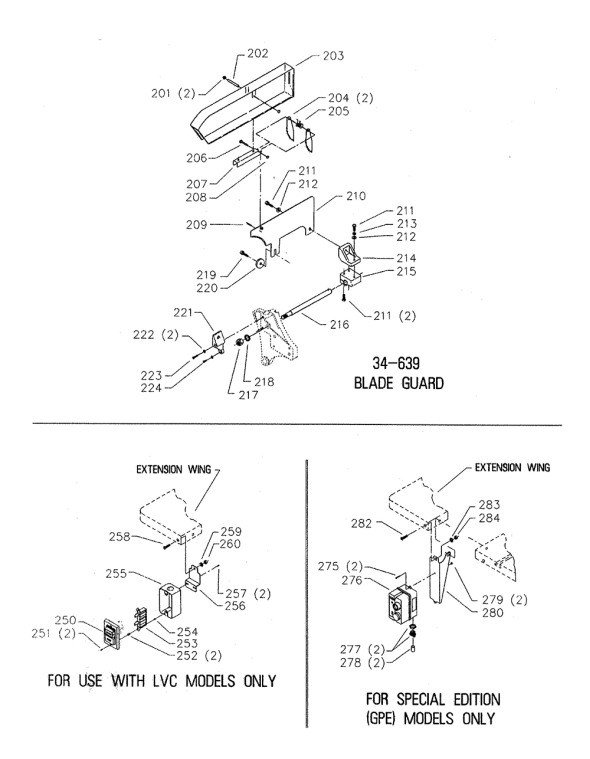 Delta 34-806 Type-4 Diagram and Parts List for 34-806 Type-4 Delta Saw