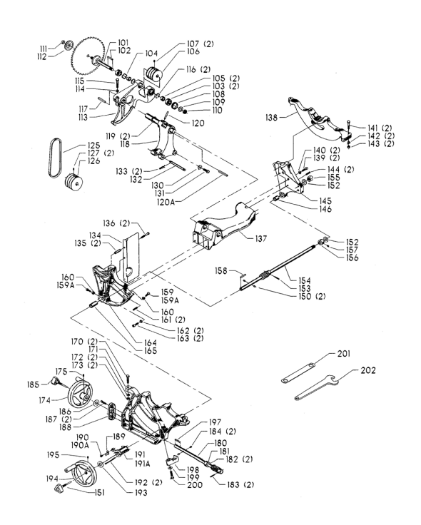 Delta 34-807 Type-3 Diagram and Parts List for 34-807 Type-3 Delta Saw