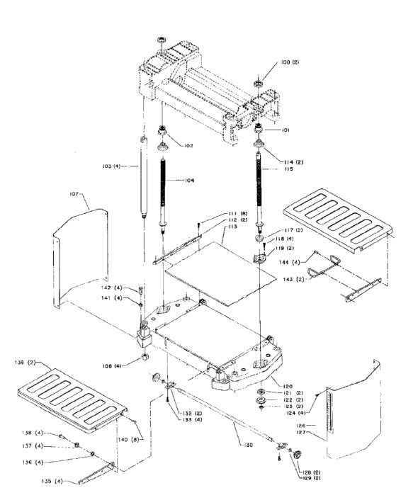 Delta Tp300 Diagram and Parts List for TP300  Delta Planer Jointer