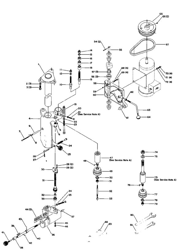Delta 43-381 Diagram and Parts List for 43-381  Delta Shaper