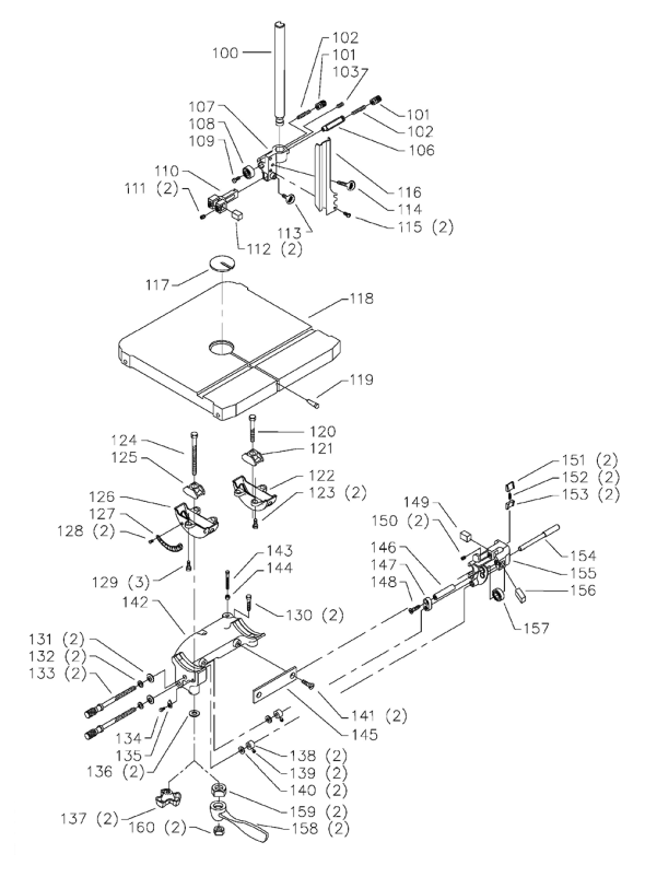 Delta 28-141 Diagram and Parts List for 28-141  Delta Saw