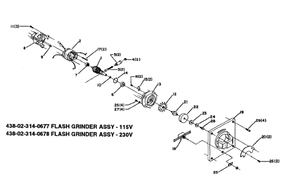 Delta 28-005 Diagram and Parts List for 28-005  Delta Bench Grinder