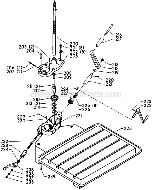Page C Diagram and Parts List for 15-128 Type 1 Delta Drill Press