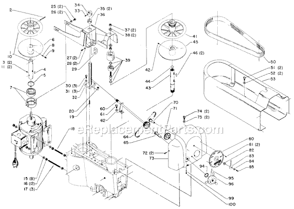Page A Diagram and Parts List for 15-141 Type 1 Delta Drill Press