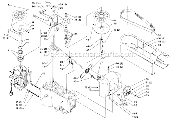 Page A Diagram and Parts List for 15-147 Type 1 Delta Drill Press