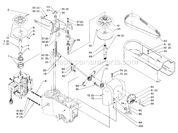 Page A Diagram and Parts List for 15-157 Type 1 Delta Drill Press