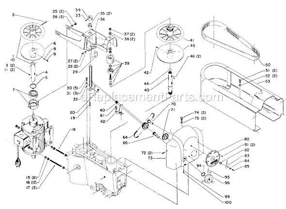 Page A Diagram and Parts List for 15-241 Type 1 Delta Drill Press