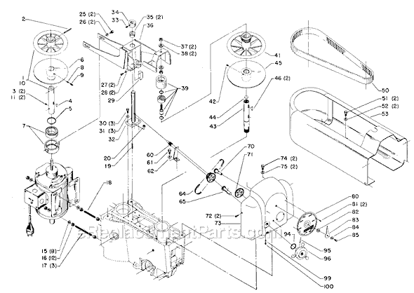 Page A Diagram and Parts List for 15-310 Type 1 Delta Drill Press