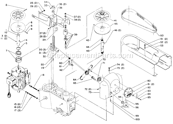 Page A Diagram and Parts List for 15-314 Type 1 Delta Drill Press
