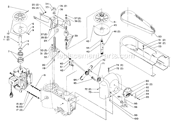 Page A Diagram and Parts List for 15-328 Type 1 Delta Drill Press
