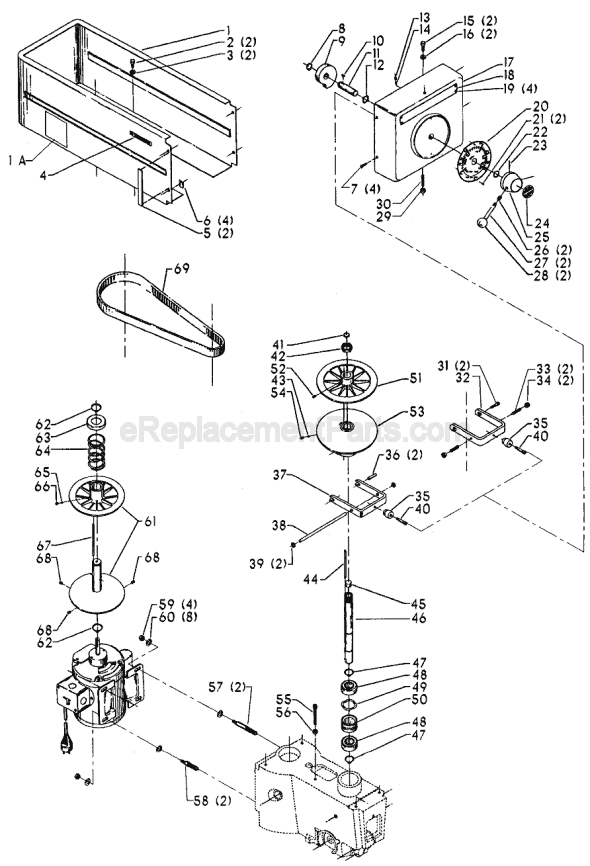 Page A Diagram and Parts List for 15-331 Type 1 Delta Drill Press