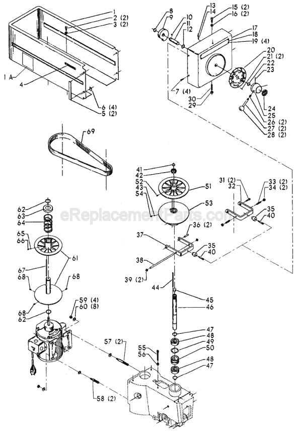 Page A Diagram and Parts List for 15-350 Type 1 Delta Drill Press