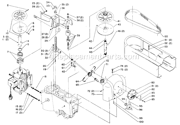 Page A Diagram and Parts List for 15-440 Type 1 Delta Drill Press
