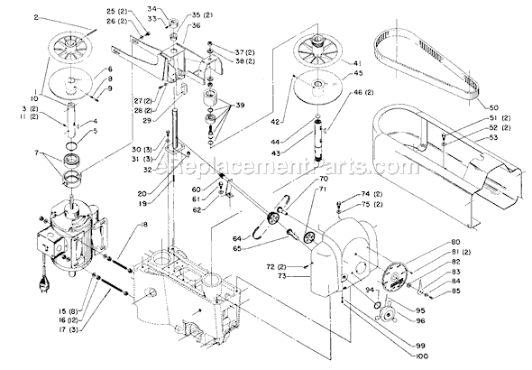 Page A Diagram and Parts List for 15-460 Type 1 Delta Drill Press