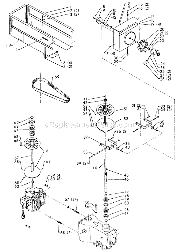 Page A Diagram and Parts List for 15-466 Type 1 Delta Drill Press