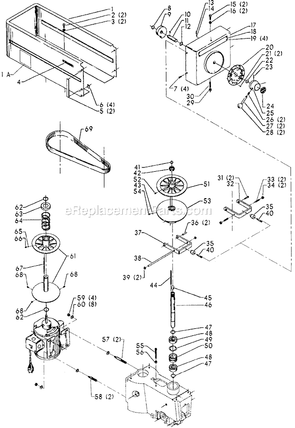Page A Diagram and Parts List for 15-471 Type 1 Delta Drill Press