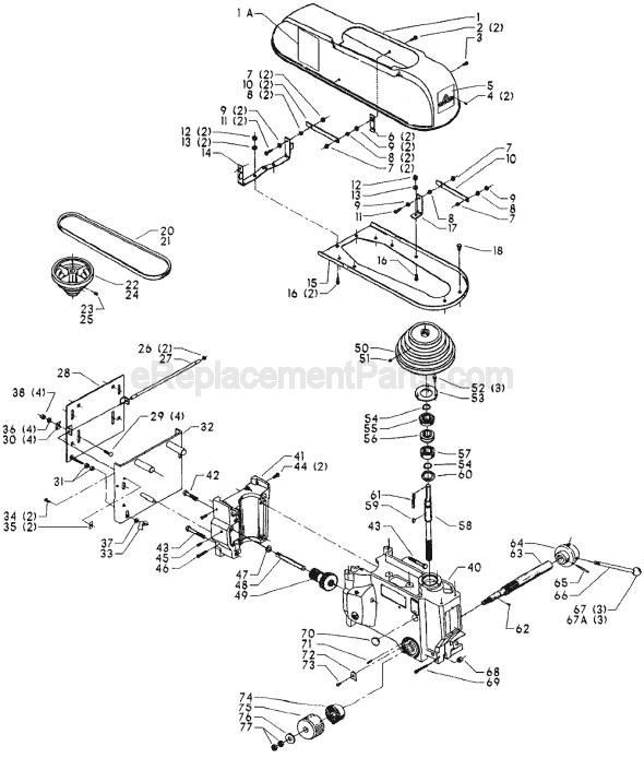 Page A Diagram and Parts List for 17-451 Type 1 Delta Drill Press