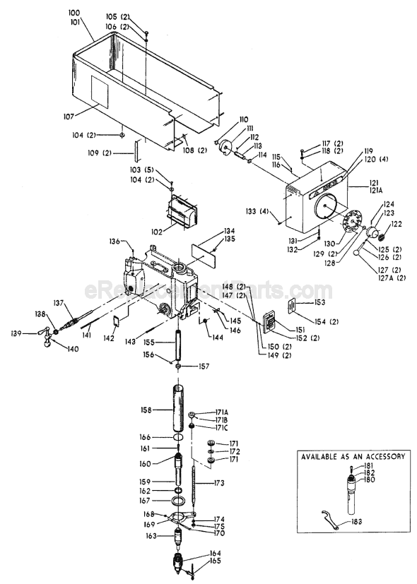 Page B Diagram and Parts List for 17-531 Type 1 Delta Drill Press
