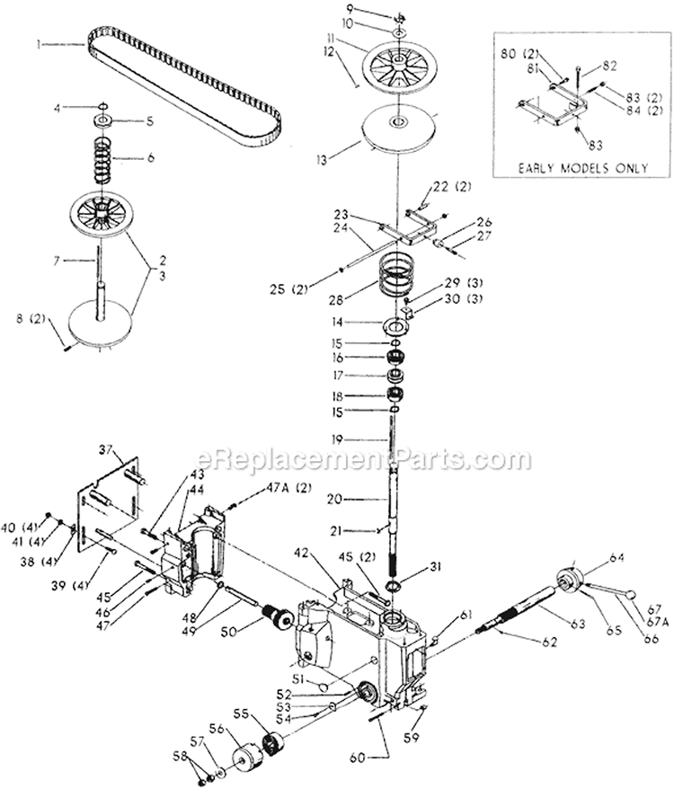 Page A Diagram and Parts List for 17-536 Type 1 Delta Drill Press
