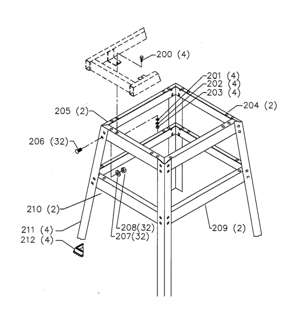 Delta 33-149 Type-1 Diagram and Parts List for 33-149 Type-1 Delta Tool Stand & Cart