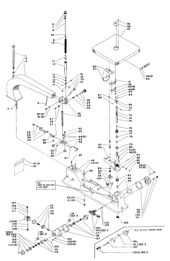 Delta 40-311 Diagram and Parts List for 40-311  Delta Saw