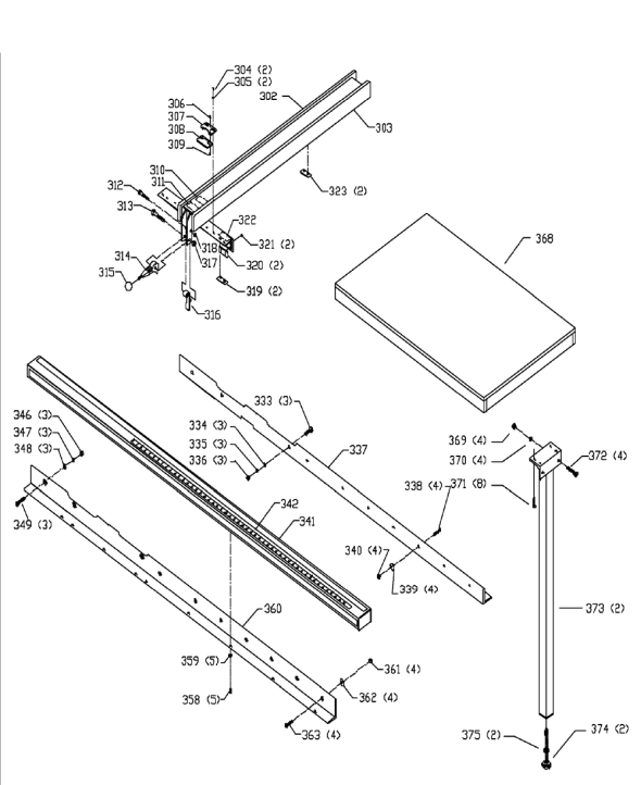 Delta 36-485 Diagram and Parts List for 36-485  Delta Saw
