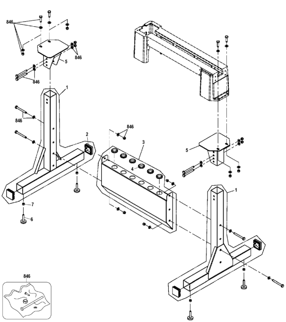 Delta 46-462 Type-2 Diagram and Parts List for 46-462 Type-2 Delta Lathe